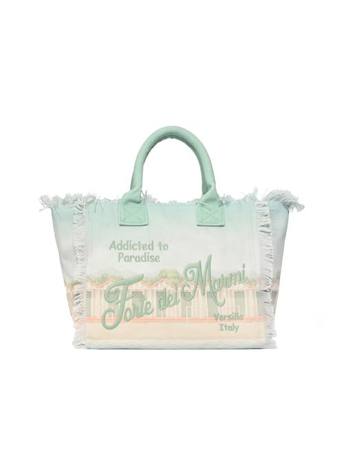 Borsa Vanity Forte dei Marmi in canvas di cotone con stampa cabine Mc2 Saint Barth | VANI00108436L
